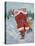 Snow Golfing Santa-Hal Frenck-Stretched Canvas