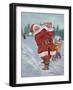 Snow Golfing Santa-Hal Frenck-Framed Giclee Print