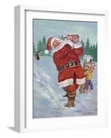 Snow Golfing Santa-Hal Frenck-Framed Giclee Print