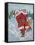 Snow Golfing Santa-Hal Frenck-Framed Stretched Canvas