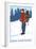 Snow Hiker, Holderness, New Hampshire-Lantern Press-Framed Art Print