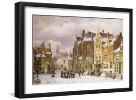 Snow in Amsterdam-Willem Koekkoek-Framed Giclee Print