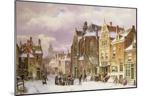 Snow in Amsterdam-Willem Koekkoek-Mounted Giclee Print