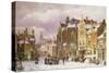 Snow in Amsterdam-Willem Koekkoek-Stretched Canvas