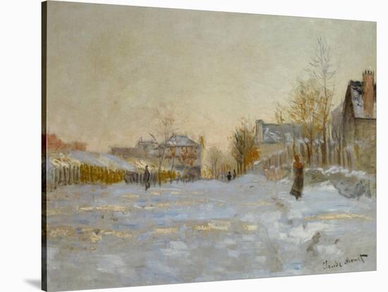 Snow in Argenteuil, 1875-Claude Monet-Stretched Canvas
