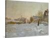 Snow in Argenteuil, 1875-Claude Monet-Stretched Canvas