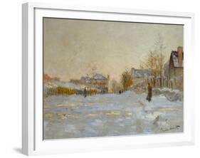 Snow in Argenteuil, 1875-Claude Monet-Framed Giclee Print