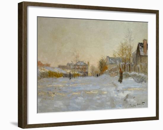 Snow in Argenteuil, 1875-Claude Monet-Framed Giclee Print