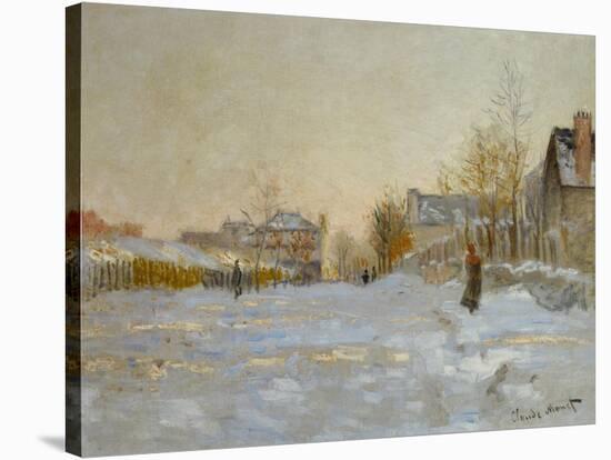 Snow in Argenteuil, 1875-Claude Monet-Stretched Canvas