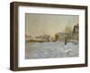 Snow in Argenteuil, 1875-Claude Monet-Framed Giclee Print