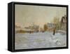 Snow in Argenteuil, 1875-Claude Monet-Framed Stretched Canvas