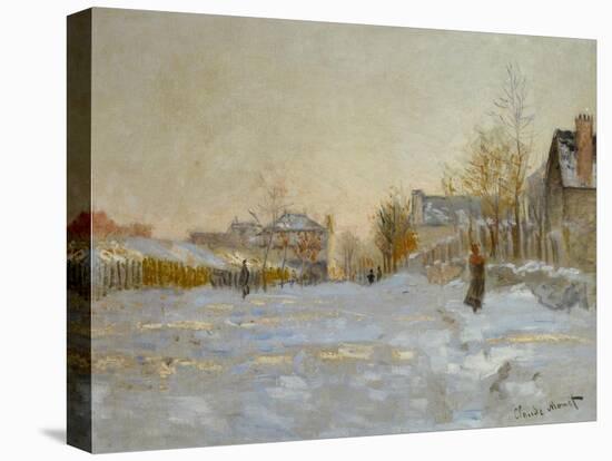 Snow in Argenteuil, 1875-Claude Monet-Stretched Canvas