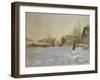 Snow in Argenteuil, 1875-Claude Monet-Framed Giclee Print