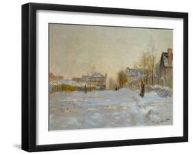 Snow in Argenteuil, 1875-Claude Monet-Framed Giclee Print