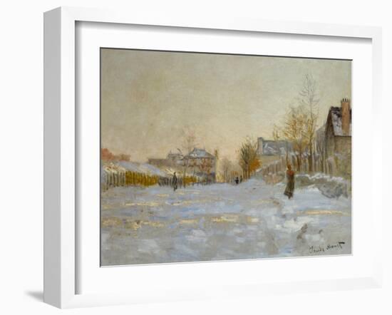 Snow in Argenteuil, 1875-Claude Monet-Framed Giclee Print