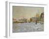 Snow in Argenteuil, 1875-Claude Monet-Framed Giclee Print