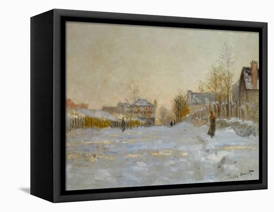 Snow in Argenteuil, 1875-Claude Monet-Framed Stretched Canvas