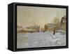 Snow in Argenteuil, 1875-Claude Monet-Framed Stretched Canvas