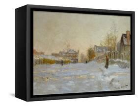 Snow in Argenteuil, 1875-Claude Monet-Framed Stretched Canvas