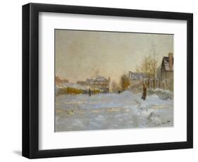 Snow in Argenteuil, 1875-Claude Monet-Framed Premium Giclee Print