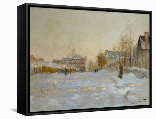 Snow in Argenteuil, 1875-Claude Monet-Framed Stretched Canvas