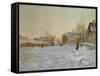 Snow in Argenteuil, 1875-Claude Monet-Framed Stretched Canvas
