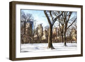 Snow in Central Park II-Philippe Hugonnard-Framed Giclee Print