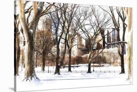 Snow in Central Park III-Philippe Hugonnard-Stretched Canvas