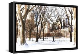 Snow in Central Park III-Philippe Hugonnard-Framed Stretched Canvas