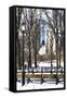 Snow in Central Park IV-Philippe Hugonnard-Framed Stretched Canvas