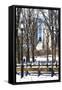 Snow in Central Park IV-Philippe Hugonnard-Framed Stretched Canvas