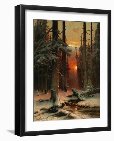 Snow in Forest, 1885-Juli Julievich Klever-Framed Giclee Print