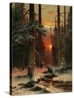 Snow in Forest, 1885-Juli Julievich Klever-Stretched Canvas