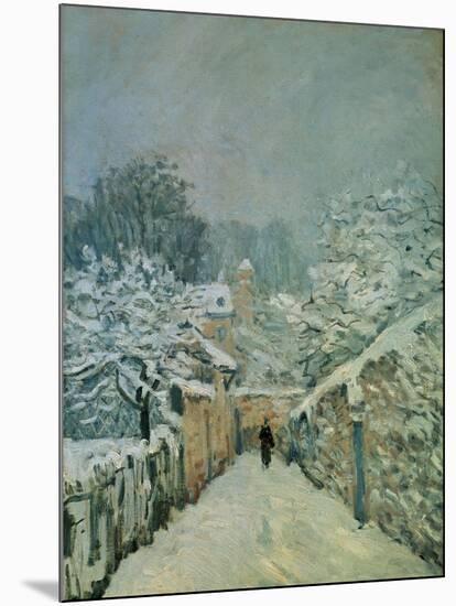 Snow in Louveciennes, 1878-Alfred Sisley-Mounted Giclee Print