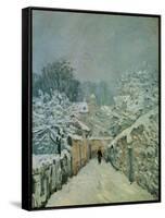 Snow in Louveciennes, 1878-Alfred Sisley-Framed Stretched Canvas