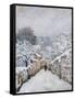 Snow in Louveciennes-Alfred Sisley-Framed Stretched Canvas