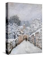 Snow in Louveciennes-Alfred Sisley-Stretched Canvas