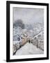 Snow in Louveciennes-Alfred Sisley-Framed Art Print