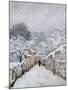 Snow in Louveciennes-Alfred Sisley-Mounted Art Print