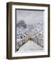 Snow in Louveciennes-Alfred Sisley-Framed Art Print