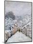 Snow in Louveciennes-Alfred Sisley-Mounted Art Print