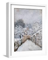 Snow in Louveciennes-Alfred Sisley-Framed Giclee Print