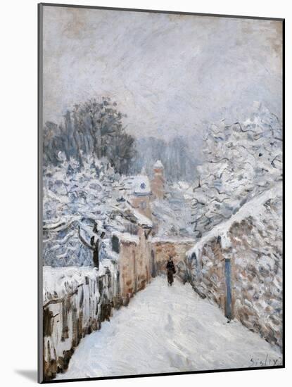 Snow in Louveciennes-Alfred Sisley-Mounted Giclee Print