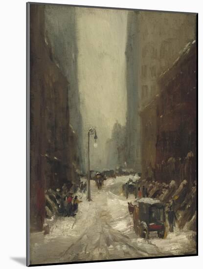 Snow in New York, 1902-Robert Cozad Henri-Mounted Giclee Print