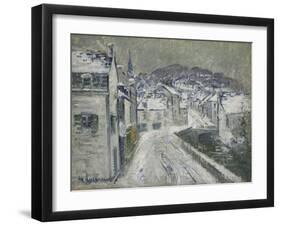 Snow in Pont-Aven; Neige a Pont-Aven, 1922-Gustave Loiseau-Framed Giclee Print