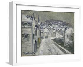 Snow in Pont-Aven; Neige a Pont-Aven, 1922-Gustave Loiseau-Framed Giclee Print