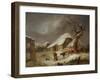 Snow in the Farmyard, 1812-Joseph Rhodes-Framed Giclee Print