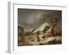 Snow in the Farmyard, 1812-Joseph Rhodes-Framed Giclee Print