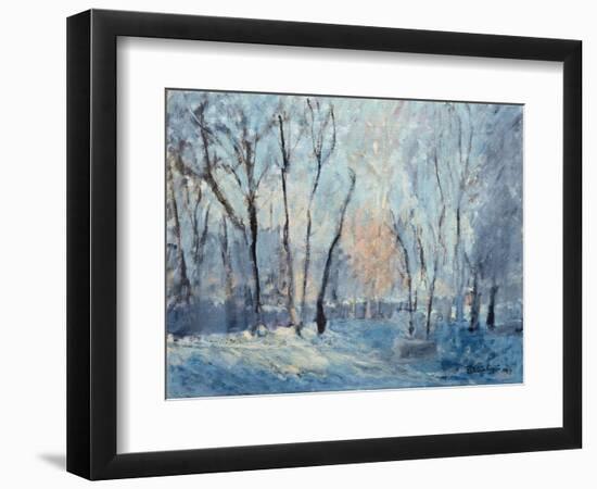 Snow in the Garden, 1993-Patricia Espir-Framed Giclee Print