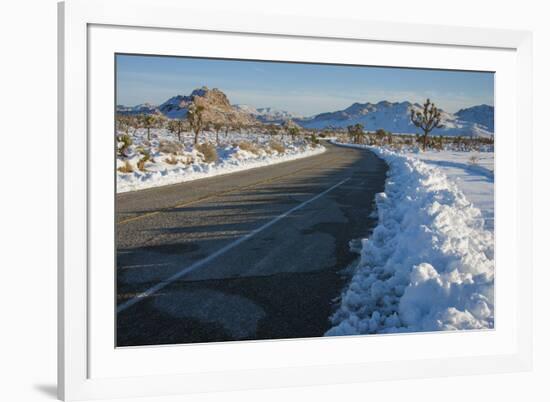 Snow in the high desert, California-Zandria Muench Beraldo-Framed Premium Photographic Print